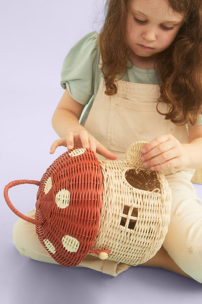 Mushroom Basket Red