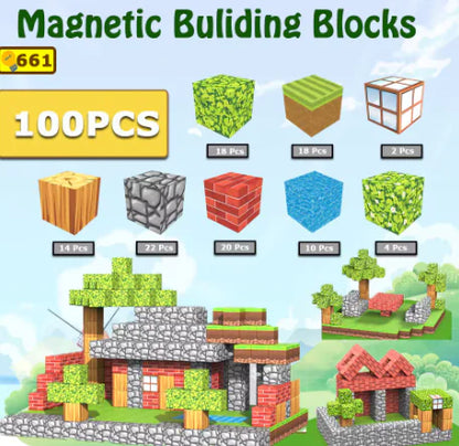 Magnetic Building Blocks Minecraft kids