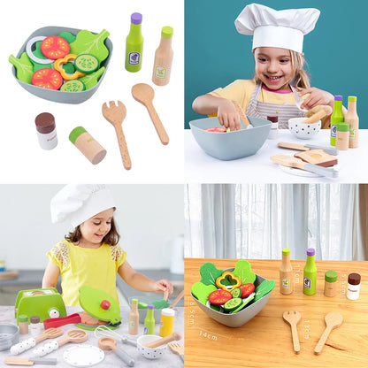 Salad wooden Kitchen Toy